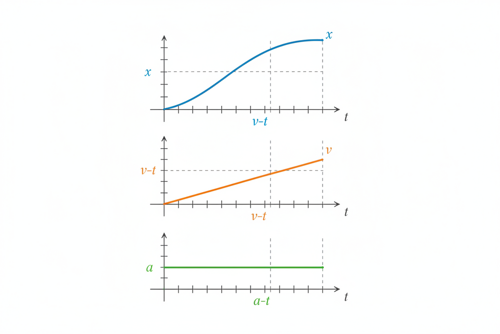Le guide visuel du MRUA : comprendre et interpréter les graphiques de cinématique